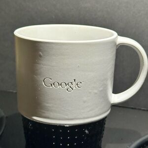 Google White and Black Ceramic Mug - RARE